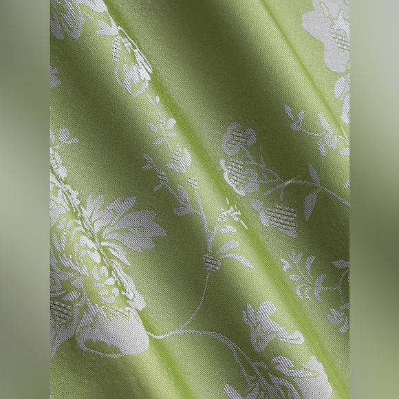 CIDER | Green Floral Cowl Neck Split Midi Dress - Picture 11 of 15